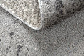 Covor MEFE modern  Cerc 8731 Vintage - structural două niveluri de lână gri