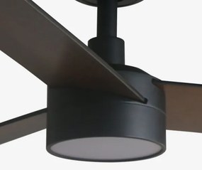 Ventilator LED dimabil FARO 34298WT-1TW RUDDER L LED/18W/230V negru d. 132 cm WT + telecomandă