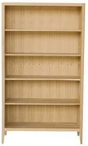 Biblioteca, natur, din lemn de stejar, L108 cm, aspect rustic, Ernest