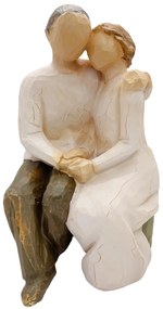 Statueta Cuplu Indragostiti, Tenderness, 9x15cm