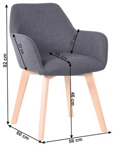 Fotoliu de design Clorita (Gri închis). 1016549