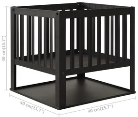 Focar portabil din metal negru FIRE