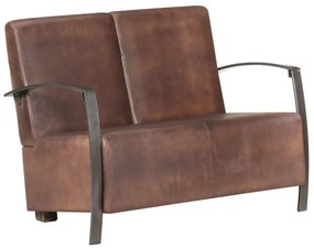 321864 vidaXL Canapea cu 2 locuri, maro uzat, piele naturală