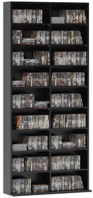 HOMCOM Raft pentru CD-uri cu 14 Rafturi Reglabile pentru 640 CD-uri/360 DVD-uri Negru | Aosom Romania
