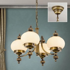 Lustra suspendata eleganta stil clasic Nostalgie 4L patina/ champagne