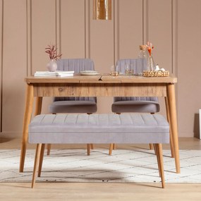 Set mobilier sufragerie Vlasta 1 (pin atlantic + gri) (pentru 4 persoane). 1073060