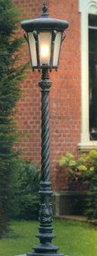 Stalp iluminat exterior din fier forjat, inaltime 247cm, AL 6784