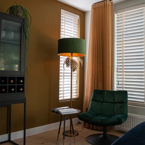 Lampă de podea inteligentă aurie 145 cm cu abajur verde, inclusiv Wi-Fi A60 - Botanica