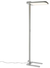 Lampă de podea cu lumină naturală gri pătrat, incl. LED și dimmer - Guzo