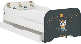 Pat uimitor de înaltă calitate pentru copii, cu bursuc 160 x 80 cm