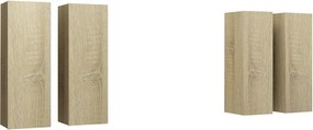 vidaXL Dulapuri TV 4 buc. stejar Sonoma 30,5x30x90 cm, lemn prelucrat