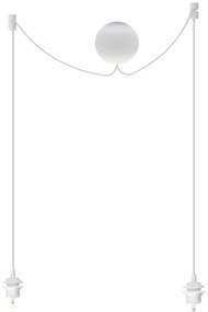 Suport de suspendare pentru abajururi Cannonball white cluster 2 Ø 12cm L 2,5 m - UMAGE