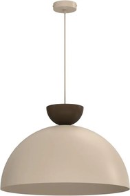 Candelabru suspendat pe cablu NEVIS 1xE27/15W/230V diam. 50 cm bej