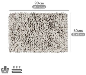 Covoraș de baie grej din material textil 60x90 cm Lerici – Wenko