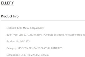 Lustra/Pendul design modern decorativ ELLERY