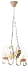 Candelabru rustic fabricat manual din lemn pictat 2 brate Vela