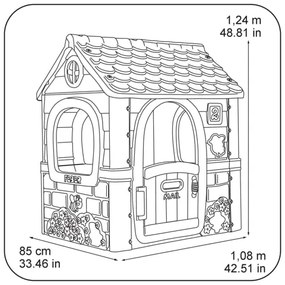 Casuta de joaca pentru copii, roz, Feber, 12221