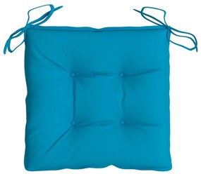 Perne de scaun, 4 buc., albastru deschis, 40x40x7 cm, textil 4, Albastru deschis, 40 x 40 x 7 cm