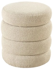 Taburete cu spatiu de depozitare, Tesatura boucle taupe, VOQUE 50cm