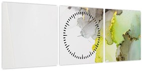 Tablou - Arta abstractă în cerneală (cu ceas) (90x30 cm)
