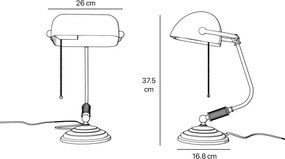 Lampa de birou din alama design clasic Banker