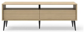 Comodă TV în culoare naturală cu aspect de lemn de stejar 150x54 cm Lake – TemaHome
