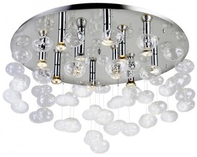 Lustra moderna aplicata design deosebit 80cm Luvia clar