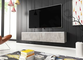 Masă TV/Dulap Dilune 140 (beton smart) (iluminat LED Alb). 1053729