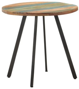 vidaXL Masă de bucătărie, 80 cm, lemn masiv reciclat