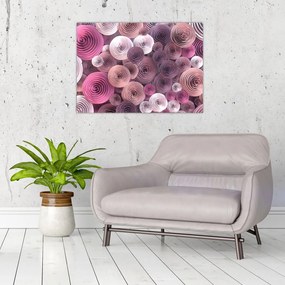 Tablou abstract a florii de trandafir (70x50 cm)