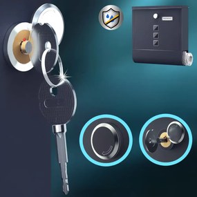 Cutie poștală cu tub pentru ziare POST, 30,5x10x33,5cm, antracit Monzana