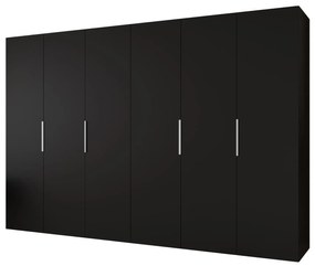 Dulap de haine 300 cm Mirabella 1 (Negru + Cașmir). 1126386