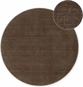 Covor maro țesut manual rotund din lână ø 200 cm Greenwich – Ted Baker