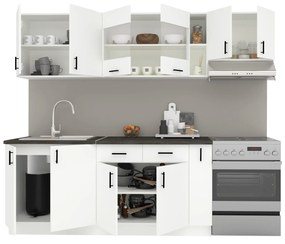 Set Bucatarie Karo V16, Alb, Blat Thermo 28 mm, L 240 cm