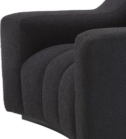Fotoliu design LUX Kelly boucle negru 115206 HZ