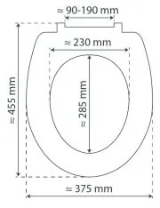 Schütte 82304-A - Capac WC Antracit cu sistem SoftClose, din duroplast