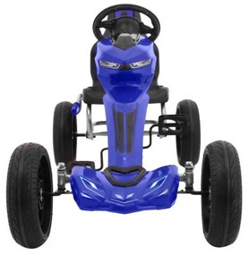 Kart cu pedale pentru copii NOVOKIDS® Adrenaline Kart PRO, 5-8 ani , 122 cm lungime, Carena, Structura metalica, Frana de mana, Functie FreeWheel,