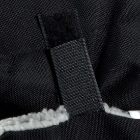 Pătură neagră pentru câini din sherpa 50x80 cm – Love Story