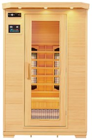 Infračervená sauna/ tepelná kabína Oslo s plnospektrálnymi žiaričmi a drevom Hemlock