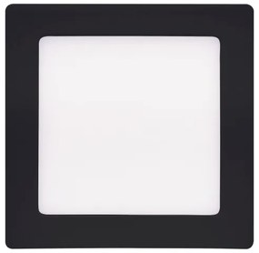 Plafonieră LED/12W/230V 3000/4000/6000K negru pătrat Solight WD171-B