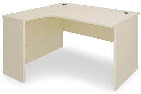 Birou de coltar SimpleOffice 140 x 120 cm, stanga, mesteacan