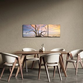 Tablou - Copacul în ocean (cu ceas) (90x30 cm)