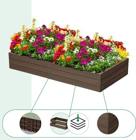 Prosperplast Strat înălțat  WOODY 149x75,6x25cm, maro