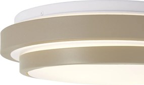Plafonieră modernă gri-maroniu cu alb 34cm IP44 - Walden