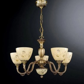 Candelabru din alama 5 brate design italian 6258