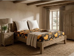 Cearsaf din microfibra ORANGE PUMPKINS colorat 180x200 cm