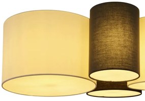 Globo 15586-4D - Plafonieră MAKKI 4xE27/15W/230V alb/gri/negru