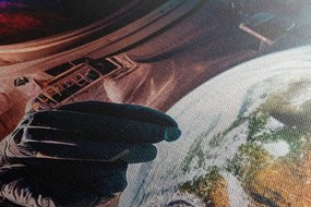 Tablou cosmonaut într-o atmosferă necunoscută