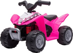 AIYAPLAY ATV Electric, Mini Motocicletă pentru Copii 18-36 Luni cu Lumini LED, Claxon și Pedale, 65,5x38,5x43,5 cm, Roz | Aosom Romania