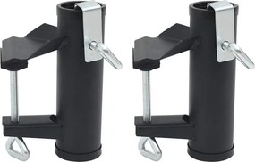 vidaXL Cleme umbrelă pentru balcon, 2 buc., 25-38 mm, oțel